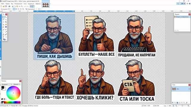 Создание стикеров для Telegram в ChatGPT и Sora