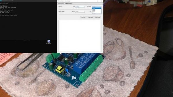 Первое включение модуля ESP32-D0WD-V3(WROOM-32E)(4MB)LC-Relay-ESP32-4R-A2