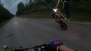 Первый выезд на мотардах! Kews k16 450