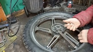 ЗАБОРТИРОВАЛ КОЛЕСО и ПОСТАВИЛ на МОПЕД АЛЬФА!!!