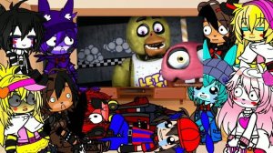 Фнаф 1 и 2 реагирует на | Fnaf VR Help Wanted Showtime Song (but it's cursed) Fnaf SFM | GACHA CLUB