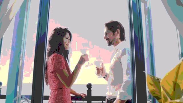 Чёрная роза в бокале.