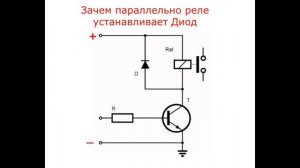 Почему диод ставят параллельно реле ?    ВАЖНЫЙ секрет ?