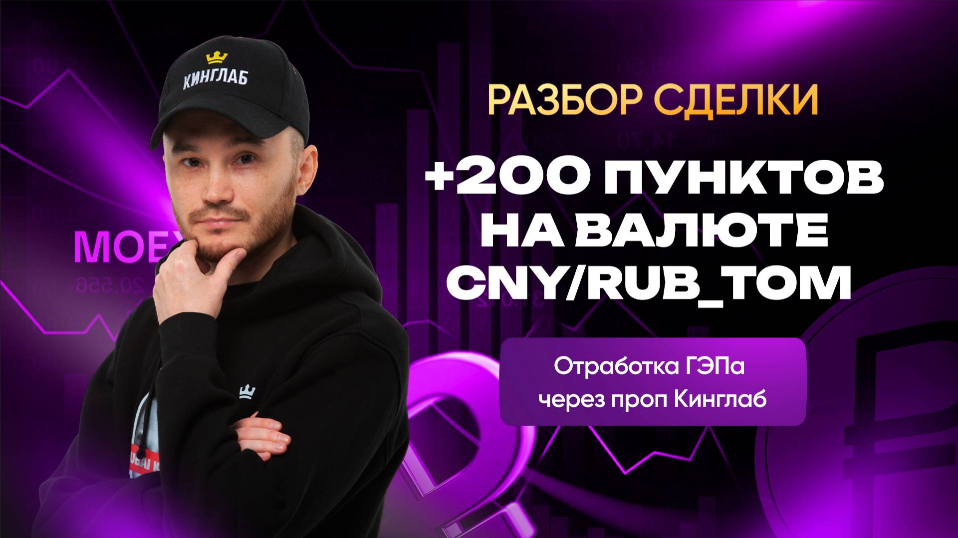 Разбор сделки на валюте CNY/RUB_TOM: вход по стакану и перекрытие ГЭПа | Академия Кинглаб