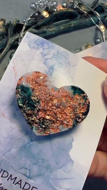 Броши-сердечки из эпоксидной смолы смотреть онлайн