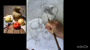 Учимся штриховать натюрморт