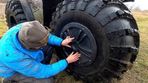 Тест поплавков для квадроцикла вездехода.