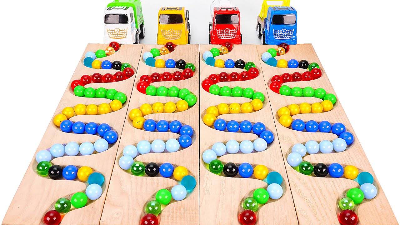 Мультик про машинки, веселый мультик, Смотреть мультики. Гонки ШАРИКОВ 🌈✨Большой САМОСВАЛ. АСМР смотреть онлайн