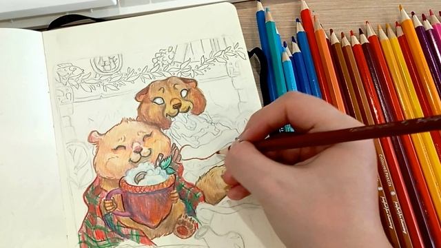 Осенняя иллюстрациями цветными карандашами | Моя арт-?
