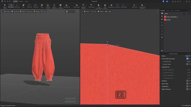 Делаю 3D модель штанов. Таймлапс смотреть онлайн
