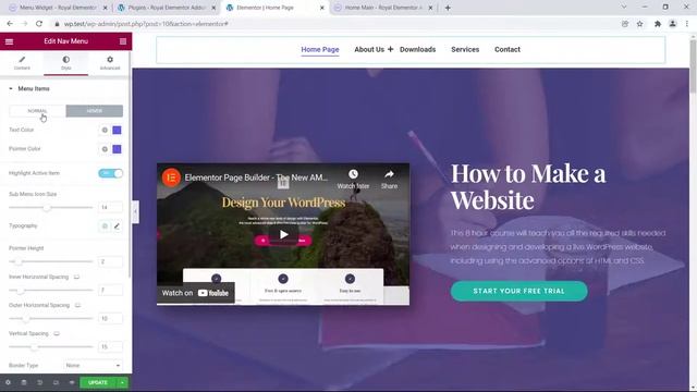 WordPress - How To Create Menu In Elementor for FREE and Make it Sticky смотреть онлайн