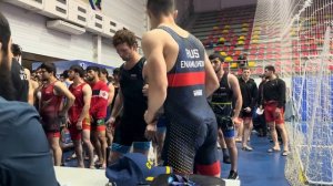 Взвешивание борцов до 74 и 97 кг на первенстве СКФО 2024 ср