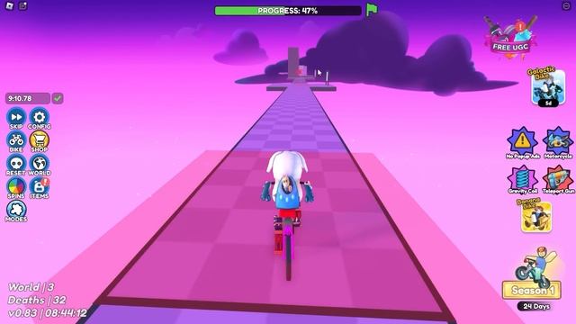 Обби, но ты на велосипеде 🤭 открыла третий мир /Obby But You