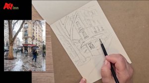 Как реалистично нарисовать дождь при помощи карандаш?
