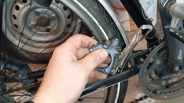 Как снять передний переключатель не снимая цепь смотреть онлайн