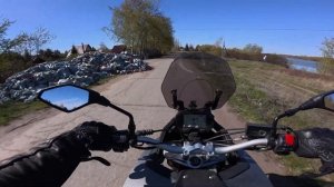 Мотоцикл VOGE 500DSX, поездка по окрайнам города