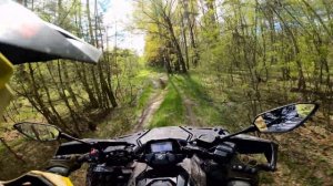 Дальняк на квадроцикле cfmoto 600eps по лесу и грязи . Первый