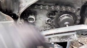 Пытаюсь снять мотор с мотоцикла иж планета 5