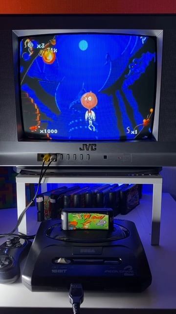 Sega Mega Drive 2/Genesis - Earthworm Jim 2 (Червяк Джим 2) #shorts #retrogaming #sega #dendy #сега
