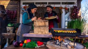 Приготовление Рыбы-Жереха 🐟 на Каменном Гриле 🔥| Рецепт на Открытом Воздухе 🌿