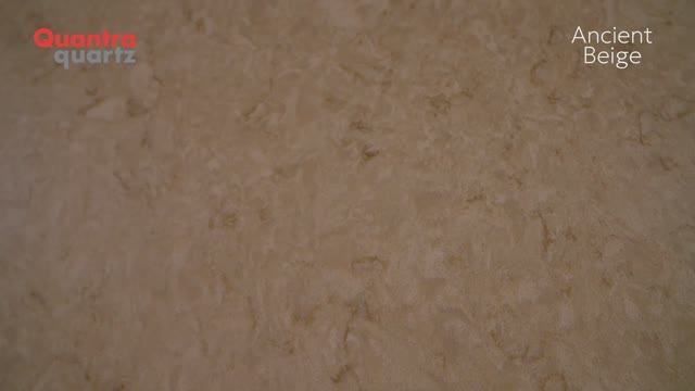 Песочный полированный кварц Ancient Beige (2455) от Quantra Quartz