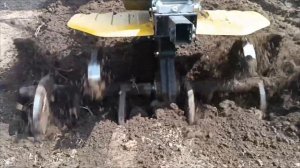 ПАШЕМ Мотоблоком Huter 7800 Самодельными фрезами  ЦЕЛИНА 4