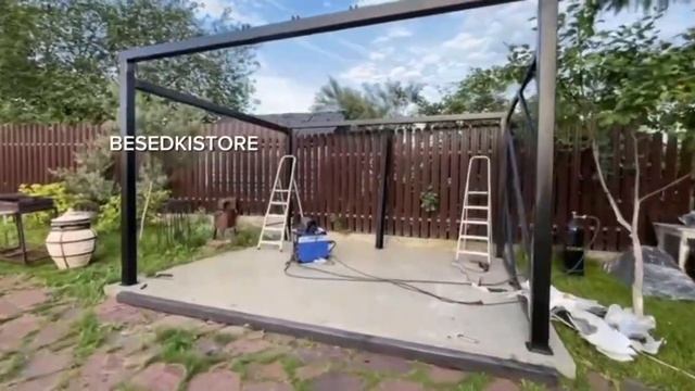 Беседка в стиле лофт с мангальной зоной 🔥Беседка для