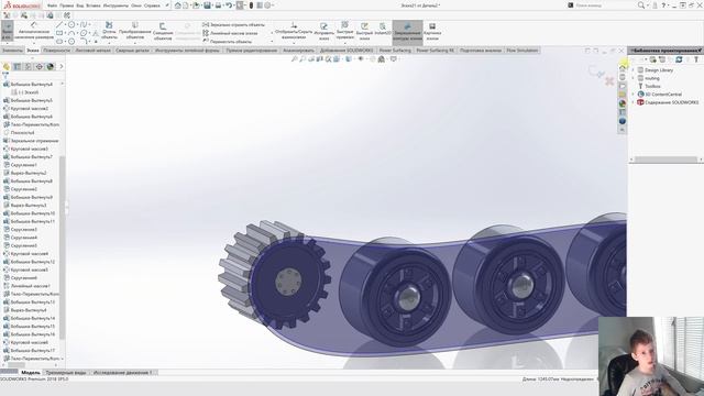 Продвинутая модель гусеницы вездехода / болотохода в S