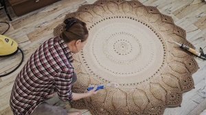 Обработка ковра. Часть 2. Нанесение силикона.