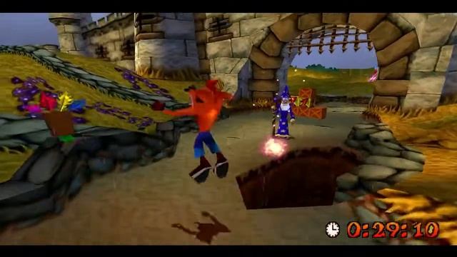 Crash Bandicoot 3: Warped на 105% #47: Double Header (Платиновый реликт).