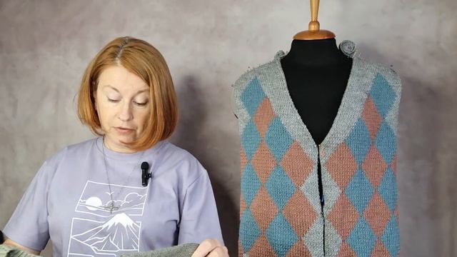 Кардиган с ромбами♦️ Полочки готовы🧶 смотреть онлайн