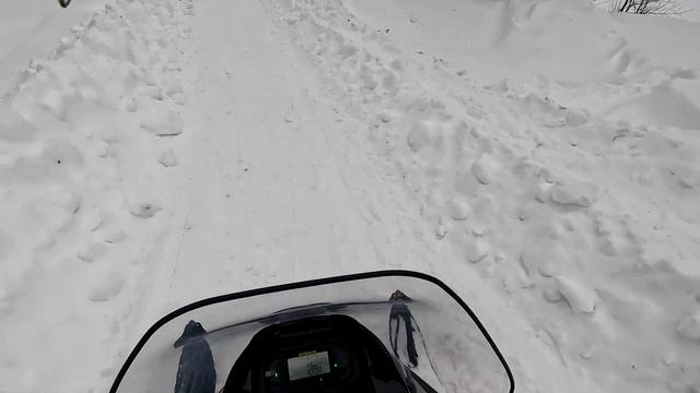 Made in Shordoga. Stels Витязь в глубоком снегу. Сани для снегохо