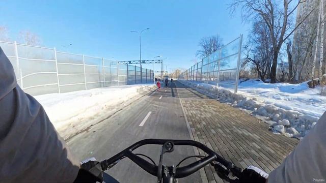 На велосипеде по велодорожке ул. Строителей. г. Пермь. ? смотреть онлайн