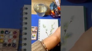 Как рисовать вербу акварелью. Уроки рисования на моём канале