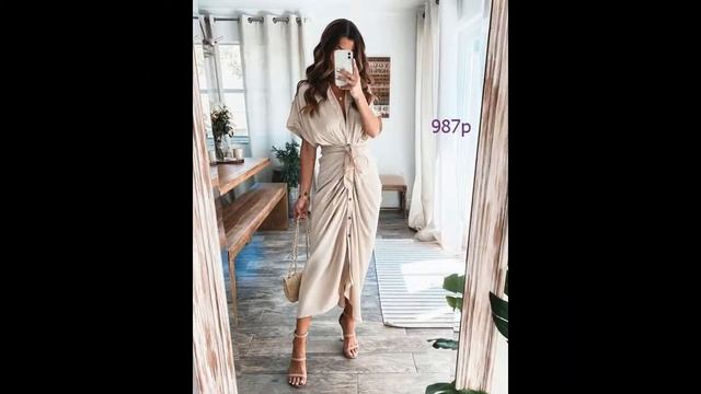 Покупки Одежды с AliExpress - Изящное летнее платье смотреть онлайн