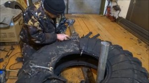 Изготовление вездехода часть№15 обдирка шин ОИ25