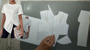 Моделирование. Нежная белая блуза со сборками на правой стороне. Выкройка № 1711.