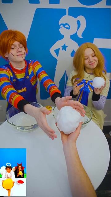 Angel vs Demon in real life! #funny #demon #megan смотреть онлайн