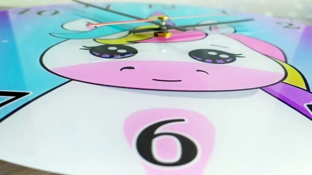 Часы детские настенные Единорог