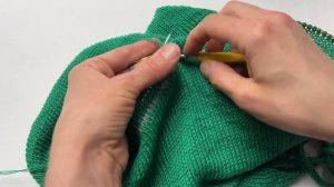 Подгиб по низу изделия при вязании сверху вниз. Обрабо