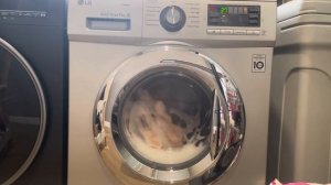 Стирка халата на LG: Хлопок 40 1200об/мин (полный цикл)