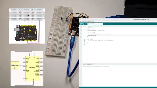 Arduino. Датчик температуры LM35 смотреть онлайн