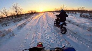 ❄КАТАЕМСЯ НА ПИТБАЙКАХ ПО СНЕГУ | РАЗЛОЖИЛИСЬ НА ЛЬДУ?