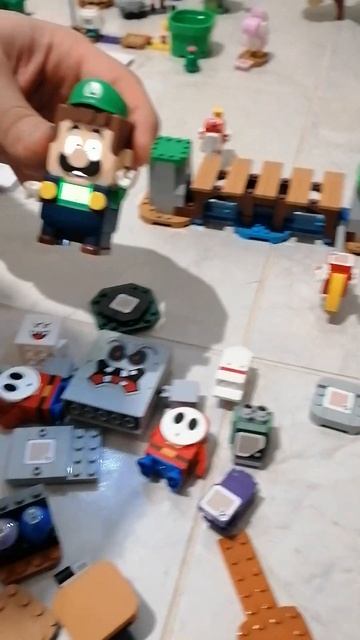 Lego Super Mario набор 71387 Приключения вместе с Луиджи демонстрация работы + Lego 71391 и 71400