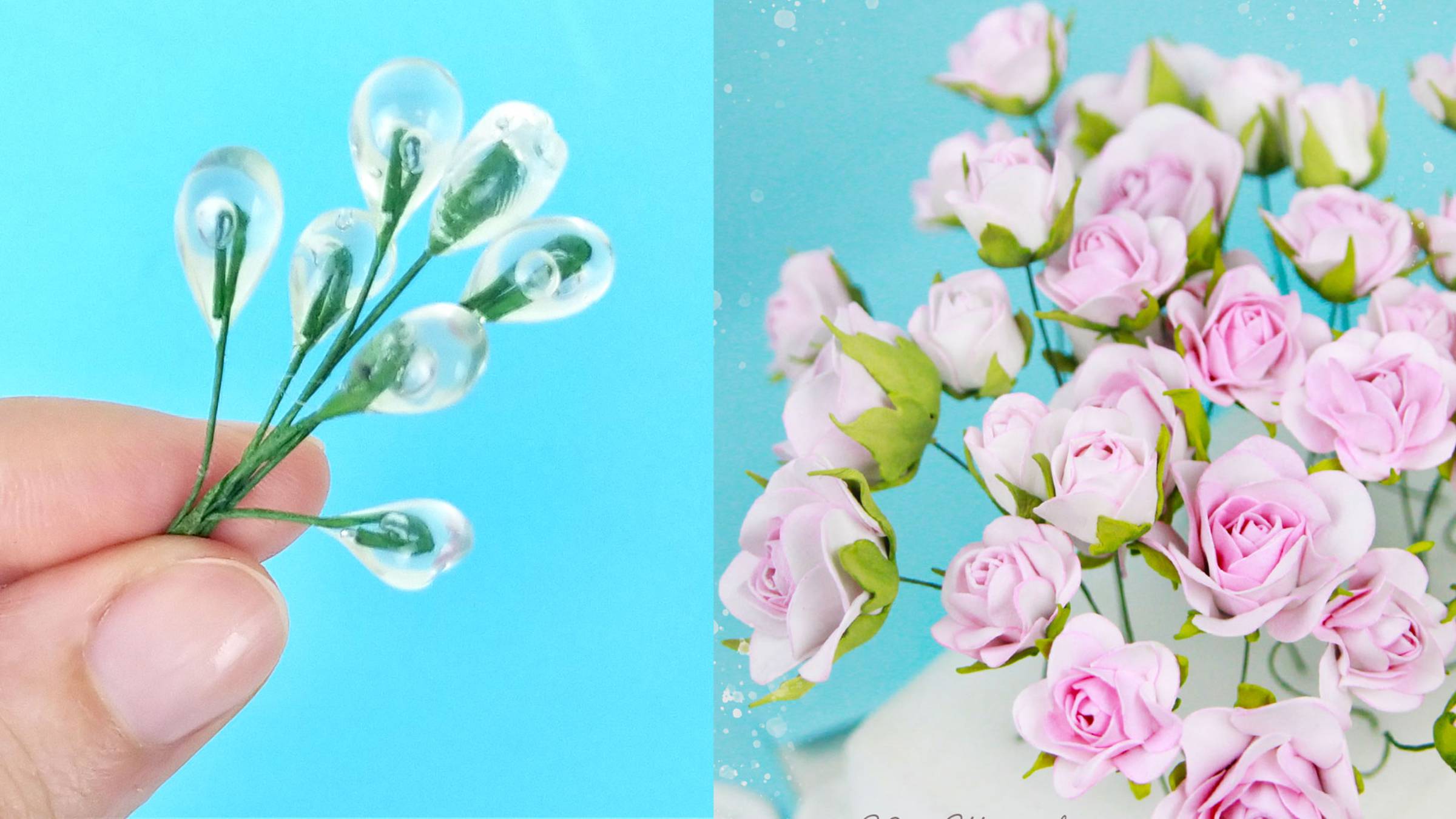 Как я делаю основу для бутонов небольших роз. Быстро и просто основа из проволоки и термоклея. смотреть онлайн