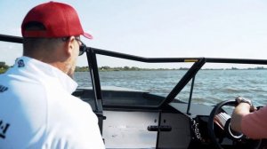 Александр Королев и полное видео выдачи рестайлинговой лодки Aluma Storm 577 Константину