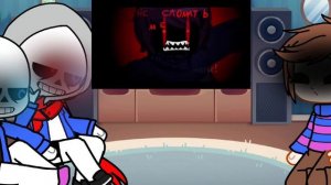 реакция андертейл на песню покрыт прахом (Санс и Фриск