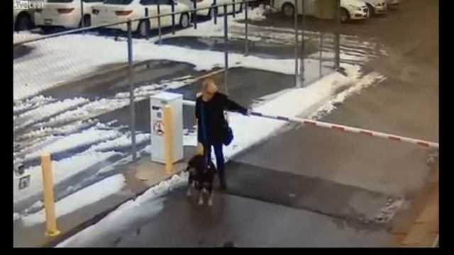 Карма (за не внимательность). Шлагбаумом по голове. смотреть онлайн
