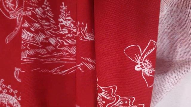 Ткань Рогожка 150 см набивная рис 29208 вид 1 Новогодние тр