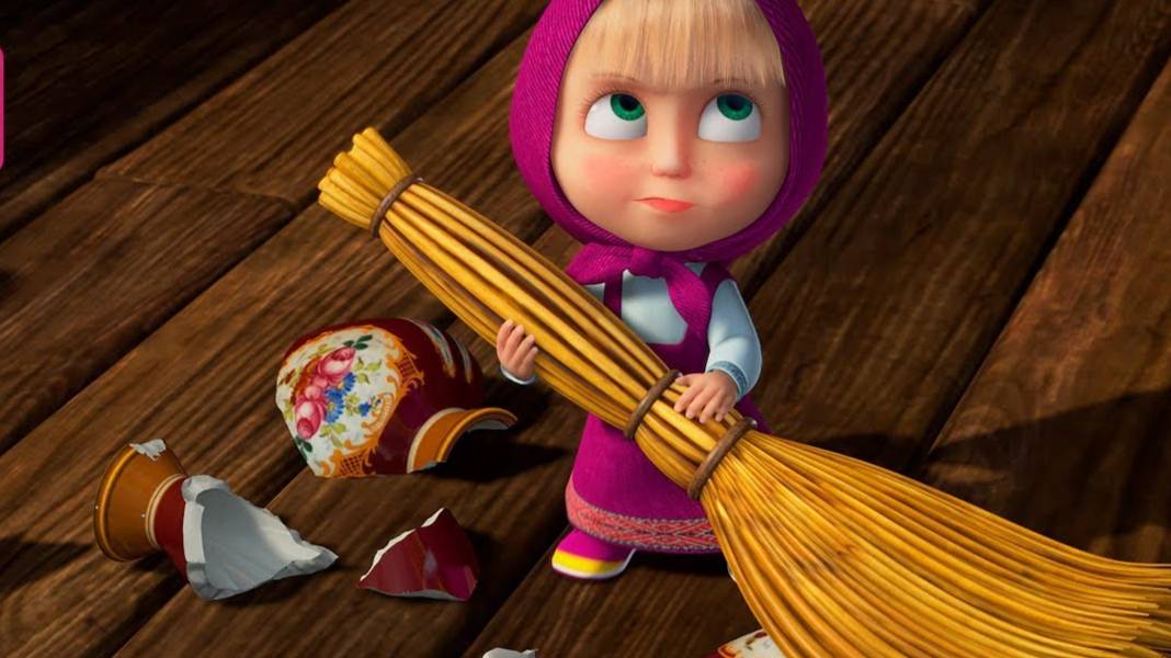 Маша Учит делать уборку в доме и и на улице! интерактивная игра для детей! Маша и Медведь смотреть онлайн